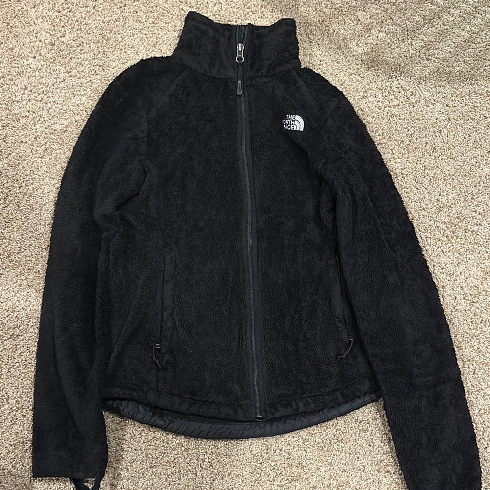 The North Face Black Teddy Jacket Plush Fleece High Collar
